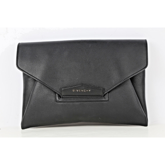 GIVENCHY Antigona Black Leather Bifold Envelope Clutch Bag - Picture 3 of 16